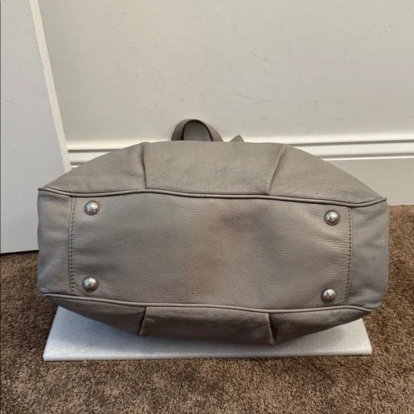 Michael Kors Silver Logo Gray Shoulder Bag purse - Picture 5 of 9